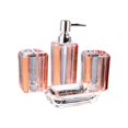 thumbnail image 1 of Abbracc 4x Bath Accessory Vanity Accessory Set Lotion Bottle Toilet Accessories Set Soap Rose, 1 of 9