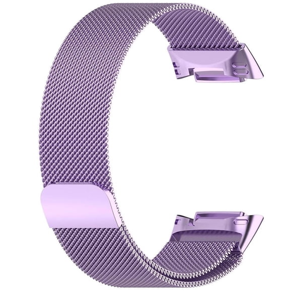 DEBGFS Milanese Loop Bands for Fitbit Charge 5/Charge 6 Band for Women Men, Adjustable Stainless Steel Metal Mesh Wristbands Replacement Straps for Charge 5/6 Activity Tracker,purple