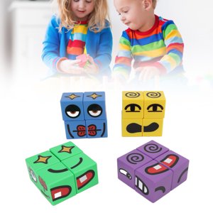 Expressions Matching , Éducatif Portable Face Changer de bâtiment Blocs pour la maison