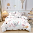 thumbnail image 4 of Deeceymbur Queen Size 3 Piece Easter Duvet Cover Set Bunny Rabbit Egg Print with Pillowcases Soft Home Textiles, 4 of 6
