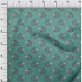 thumbnail image 2 of oneOone Cotton Poplin Fabric Elephant Block Printed Fabric 1 Yard 56 Inch Wide, 2 of 4