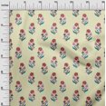 thumbnail image 2 of oneOone Viscose Chiffon Fabric Leaves & Floral Block Printed Fabric 1 Yard 42 Inch Wide, 2 of 4
