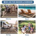 thumbnail image 3 of Waterproof Reversible Outdoor Rug 9x18ft – Modern Brown/Coffee Plastic Straw Patio Mat, UV Resistant, Easy Clean, with Portable Bag & Stakes – United States, 3 of 8