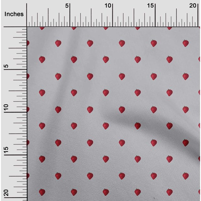 oneOone Tissu Flex en Coton Tissu à Imprimé Fraises BTY 40 Pouces de Large