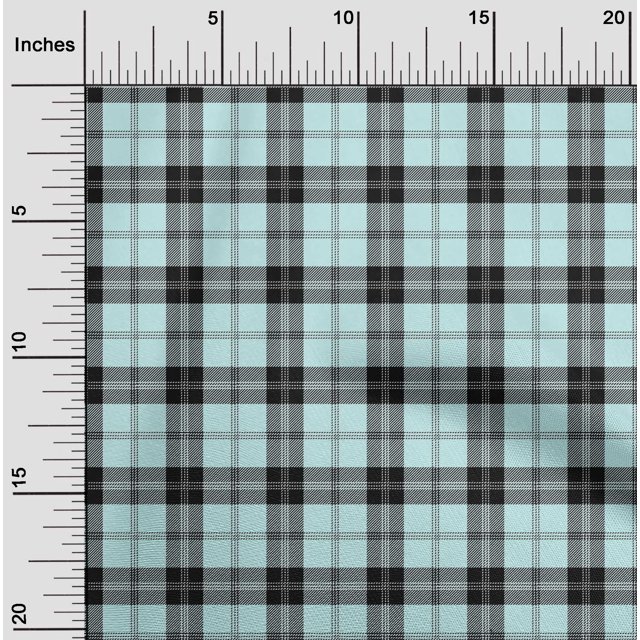 oneOone Cotton Flex Fabric Tartan Check Print Fabric BTY 40 Inch Wide