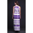 thumbnail image 4 of Bimba Robe Maxi Teinture sur Nœuds pour Femmes à Col Rond, Taille à Cordon, Imprimé, avec Fentes Latérales, Tenue d'Été - Très Petit, 4 of 6