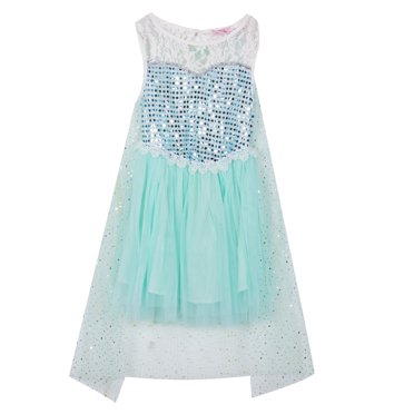 Robe de Fête Douce et Fraîche pour Bébé Fille Sans Manches avec Couture en Dentelle et Voile 2-7 Ans