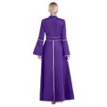 thumbnail image 3 of TiaoBug Robe de Clergé pour Femmes, Ministre, Printemps/automne, Manches Longues, Robe de Chorale d'Église, Violet 3TG, 3 of 7