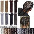 thumbnail image 1 of Dreadlocks Courts Doux de 12” Dreadlocks Faits à la Main au Crochet Tresses Afro Locks Extensions de Cheveux Noir Foncé 25 g, 1 of 5
