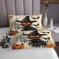 thumbnail image 3 of Erosebridal Witch Pumpkin Bedspread Set Twin Size Lightweight Reversible Coverlet, 3 of 6