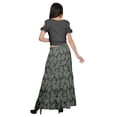 thumbnail image 4 of Moomaya Printed Two Piece Flared Skirt And Crop Top Rayon Ethnic Set For Girls, 4 of 6