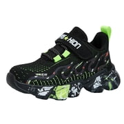 dmqupv Little Girl Athletic Shoes Toddler Big Kids Shoes Boys Girls Breathable Sneakers Athletic Running Shoes Green,Size for US 4