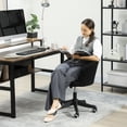 thumbnail image 2 of Vinsetto Fluffy Office Chair with Adjustable Height, Armless, Black, 2 of 10