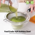 thumbnail image 3 of 18/8 Stainless Steel Mesh Strainer: U-Taste 5.5 Inch Kitchen Fine Mesh Sieve Food Colander with Riveted Sturdy Silicone Handle and 30 Mesh Hole for Straining Flour, Pasta, Fruit, Quinoa (Black), 3 of 11