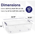 thumbnail image 2 of Superio Plastic Storage Bin with Lid, Box for Under Bed, Stackable Storage Container with Latch Closure (42 quart), 2 of 5