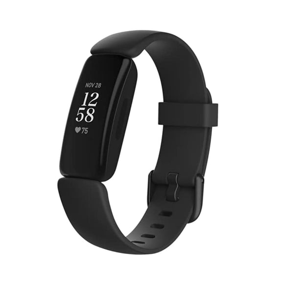 Fitbit Inspire 2 Moniteur de Santé et de Mise en Forme avec un Essai Premium Fitbit Gratuit de 1 An, Fréquence Cardiaque 24/7, Noir/noir, Taille Unique (Bracelets P et G Inclus)
