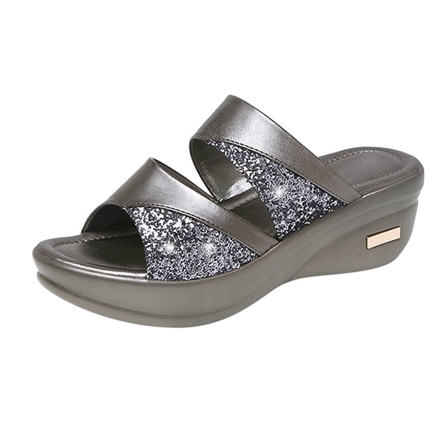 Sandales Décontractées 2025 Compensées Unies à Bout Fermé Sandales Femmes Chaussures Plateforme d'Été de Randonnée pour Femmes Orteil Dames Sandales pour Femmes