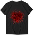 thumbnail image 2 of TIMIFIS T-Shirts à Manches Courtes pour Femmes Saint-Valentin Mignon Cœur Imprimé Tee-Shirt Été Décontracté Col Rond Ample, 2 of 4