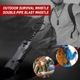 thumbnail image 1 of EGNMCR Sifflet de Survie Extérieur en Acier Inoxydable pour Camping et Randonnée à Double Tube à Haute Fréquence le Sifflet, 1 of 8