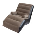 thumbnail image 1 of GROWTH TANK Folding Lazy Sofa Durable Folds Compactly Inflatable Lounge Chair Gaming Lounger Brown, 1 of 9