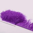 thumbnail image 3 of pitrice 1 Yard Frange de Plume d'Autruche Teinte Ruban d'Embellissement Violet, 3 of 8