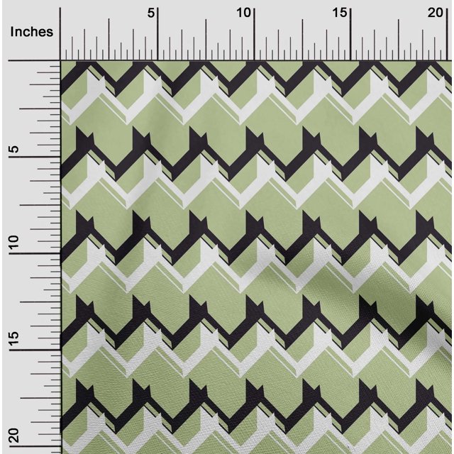 oneOone Cotton Flex Fabric Chevron Geometric Printed Fabric 1 Yard 40 Inch Wide