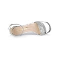 thumbnail image 4 of BLISSFUL STEP Women's Shoes Glitter Ankle Strap Block Heel Prom Sandals Silver 7, 4 of 8