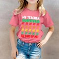 thumbnail image 2 of Hauts pour Filles Décontractés Imprimés Col Rond Manches Courtes pour Filles - et T-Shirts Confortables pour un Usage Quotidien, 2 of 6