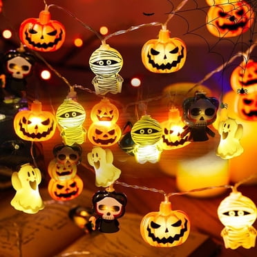 Halloween String Lights Decorations, 20 LED Halloween Window Lights Window Lights for Home Halloween Party Decor