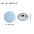 thumbnail image 2 of Unique Bargains 10pcs 24L Fabric Cloth Covered Button 15mm Round Metal Shank Sewing Buttons for Suits Dress Blouses, Blue, 2 of 5