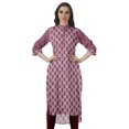 thumbnail image 1 of Moomaya Tunique en Coton à Manches Retroussables pour Femmes Kurti Imprimé Longueur Genou Kurta d'Été, 1 of 6