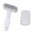 thumbnail image 3 of Cat Hair Removal Slicker Comb, Fast Hair Removal Self  Pet Brush Button   For Home Steel Wire Rubber Head Gray, 3 of 8