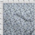 thumbnail image 3 of oneOone Polyester Spandex Medium Blue Fabric Floral Retro Fabric For Sewing Printed Craft Fabric By The Yard 56 Inch Wide, 3 of 5