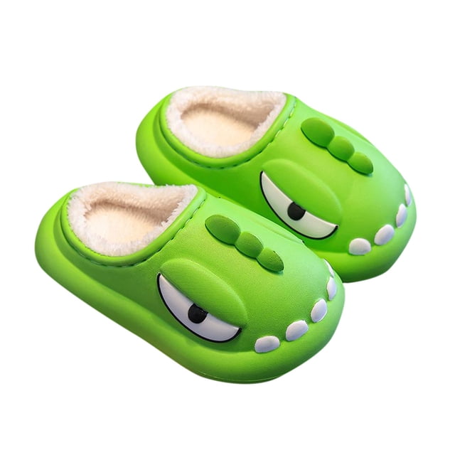Girl's Slippers Ohufall Winter Children Add Plush Non-slip Keep Warm Home Slippers