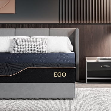EGOHOME Ego Black 14 inch King Mattress in a Box, Cooling Gel Memory Foam Mattress, Medium Firm, 80"*76"*14"