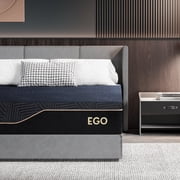 EGOHOME Ego Black 14 inch Queen Mattress, Cooling Gel Memory Foam Mattress in a box, Queen, Medium Firm, 80"*60"*14"