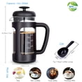 thumbnail image 3 of Easyworkz French Press 12 oz Coffee Tea Maker with Borosilicate Glass,Soft Grip Handle, 3 of 7