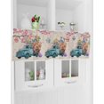 thumbnail image 3 of Easter Valances for Windows Truck Easter Eggs Kitchen Curtain Valances Butterfly Flower Pink Cherry Blossom Window Treatment Short Topper Curtains for Easter Day and Spring, 54x18 Inch, 3 of 5