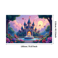 thumbnail image 2 of Fairytale Castle Backdrop Banner for Kids Party Wedding Photo Shoot Birthday Decoration Events Magical Background Props, 2 of 3