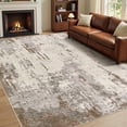 thumbnail image 2 of x Area Rug Living Room Rugs Washable Neutral Modern Abstract Soft Thin Large Rug Indoor Floor No Slip Rug Carpet for Bedroom Under Dining Table Home Office Decor Grey, 2 of 9