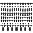 thumbnail image 1 of Graflsoa 190-Piece Black Plastic Fastener Kit with 6 Sizes, Universal Nylon Rivet Clips, 25x18x3cm, 212g, 1 of 6