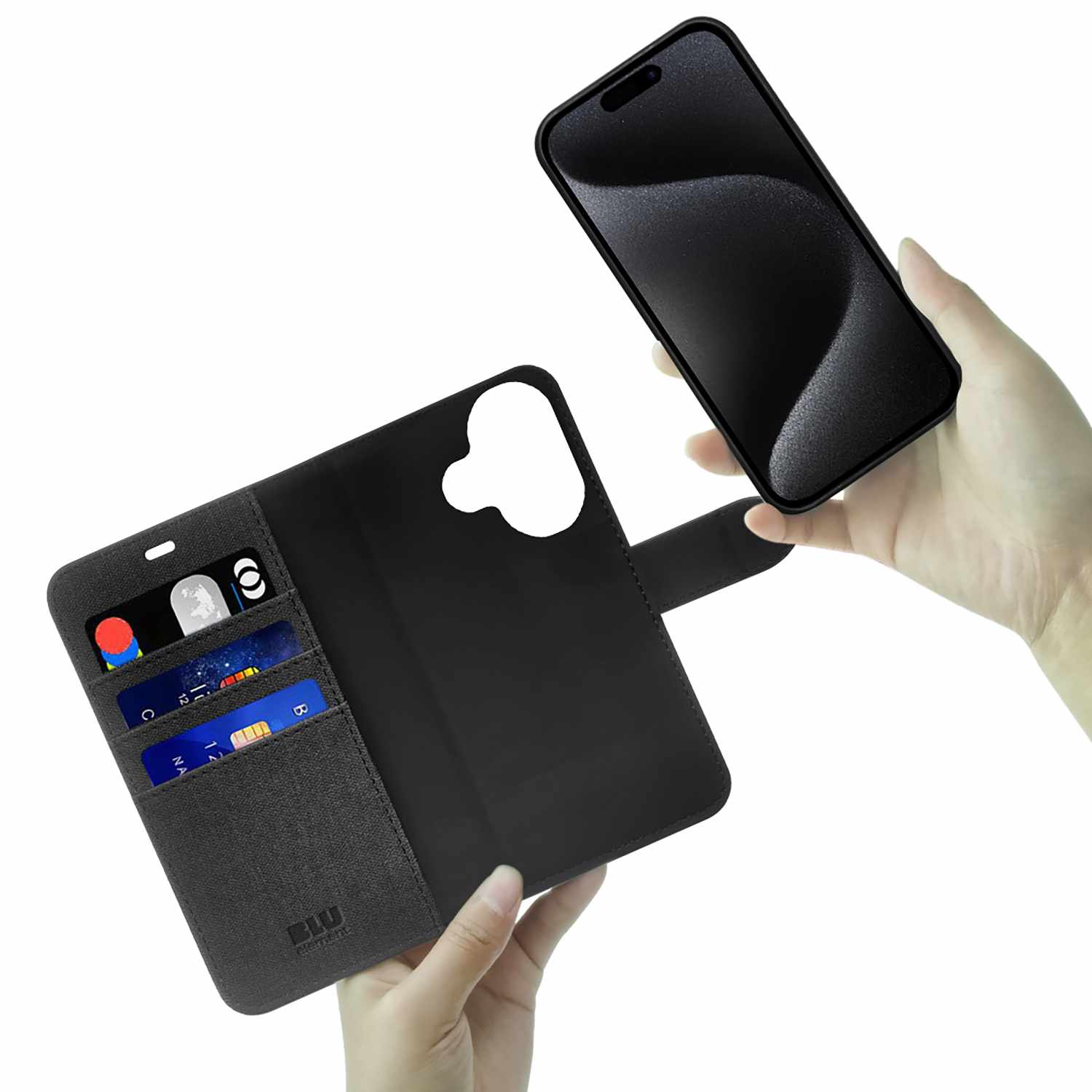 Blu Element Étui Folio 2-in-1 Noir pour iPhone 17
