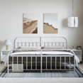 thumbnail image 2 of vidaXL Metal Bed Frame with Headboard and Footboard White 193x203 cm, 2 of 5