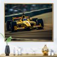 thumbnail image 1 of Designart Racing Oversized framed wall art decor, Racing framed wall Art, Rush of Formula Car at Speedway I , Yellow Modern Gold framed wall art, 20x12 inches Gold Frame, 1 of 5