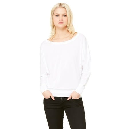 Bella + Canvas T-Shirt à Manches Longues Épaules Dénudées pour Femmes