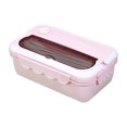 thumbnail image 2 of Suncoda Portable Lunchbox, Divided Lunch Box, Microwave Heated Plastic Lunch Box, Microwave Oven Student Meal Box Office Worker Portable Tableware Meal Box, 2 of 3