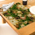 thumbnail image 1 of Oleegame 1PC Placemat Christmas Table Placemats Christmas Rustic Vintage Washable Table Mats, 1 of 4
