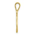 thumbnail image 2 of Diamond2Deal 10K Yellow Gold Grooved Letter I Initial Pendant for Women, 2 of 5