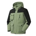 thumbnail image 1 of Weiqiqre Jacket for Men Waterproof Sport Snow Ski Outdoor Mountaineering and Riding Tactical Jacket Coat Drawstring Hooded Overcoat Jacket, 1 of 3