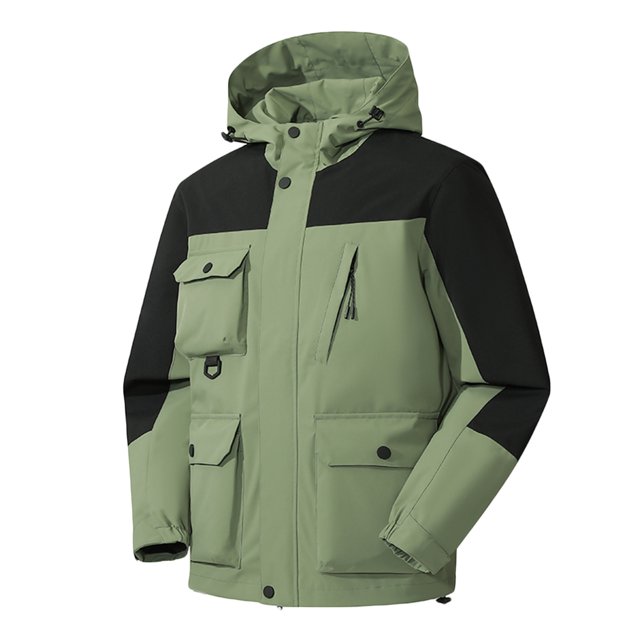 Weiqiqre Jacket for Men Waterproof Sport Snow Ski Outdoor Mountaineering and Riding Tactical Jacket Coat Drawstring Hooded Overcoat Jacket